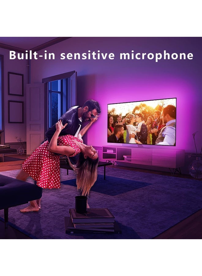 dalattin TV LED Backlight, RGB USB Led Lights for LED TV Lights Music Sync Bluetooth with Remote Control - Image 3